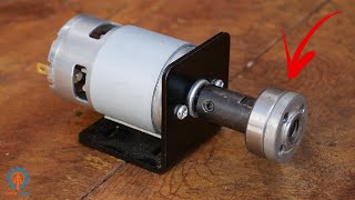 كيفية صنع منشار خشب قوي باستخدام محرك 12 فولت How to make a Powerful Miter Saw using a 12v DC Motor