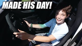 I LET HIM SIT IN HIS DREAM CAR! (E36 M3 Custom Steering Wheel Install)