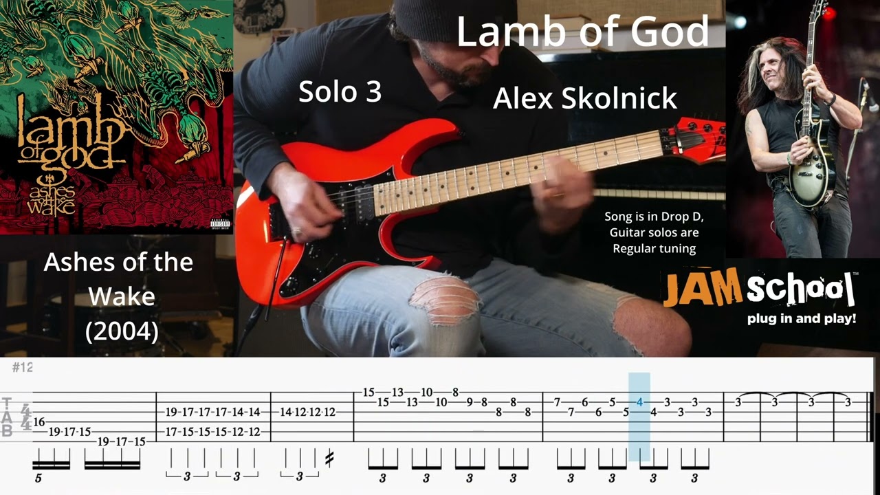 Lamb of God Ashes of the Wake All Guitar Solos with TAB (Chris Poland & Alex Skolnick) 