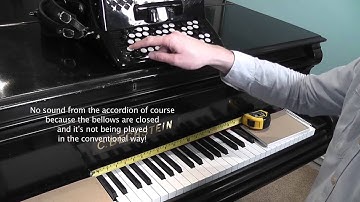 Chromatic Button Accordion (B System) note layout versus Piano Keyboard