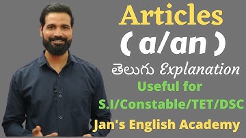 Articles in English | English Grammar in Telugu #jansenglishacademy