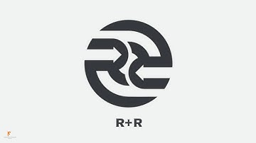 RR logo design - monogram logo - pixellab tutorial