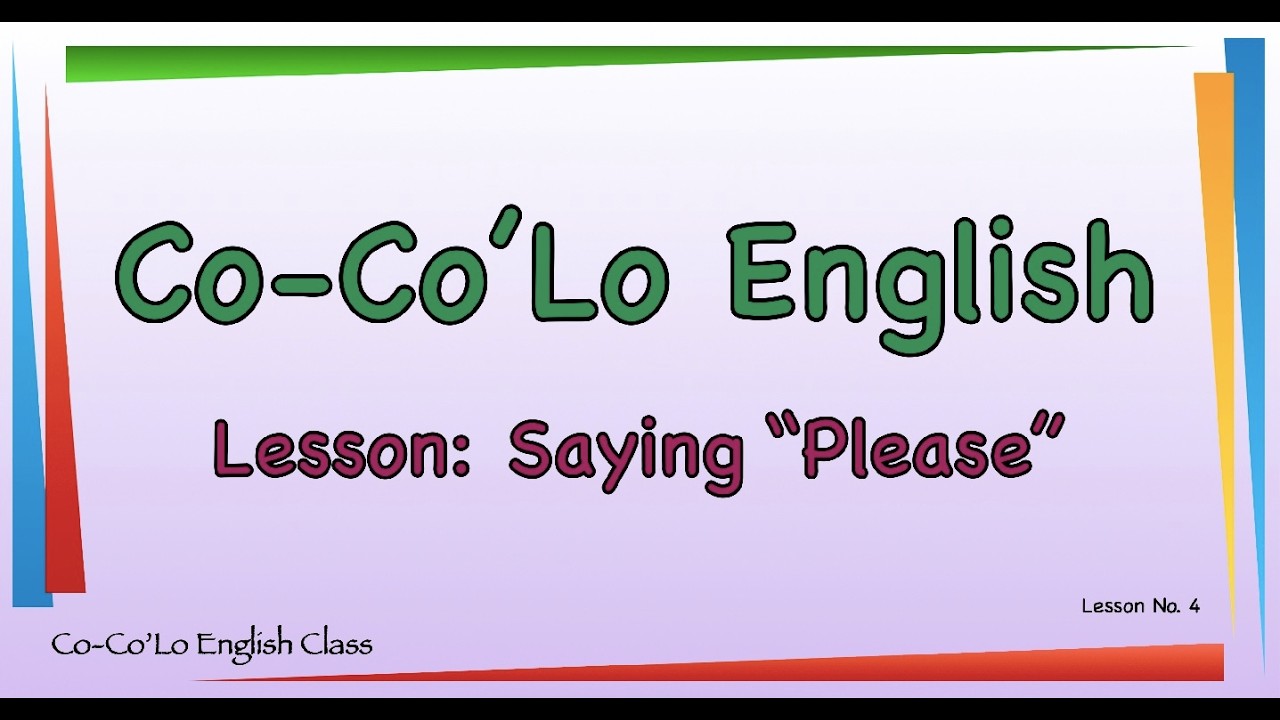 Co-Co’Lo English ESL CLASS LESSON: PLEASE listen to examples, practice speaking new lesson each day