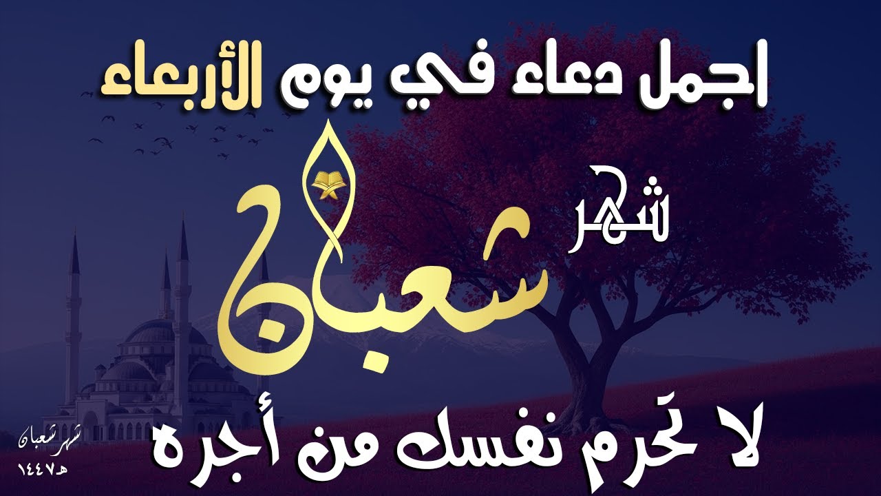 دعاء فى يوم الأربعاء المستجاب دعاء يوم 9 من شهر شعبان للرزق والشفاء العاجل وقضاء الحوائج 🤲(4k)