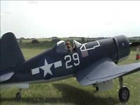 Giant Scale F4U Corsair at Bickley Electric Fly-in May 2009