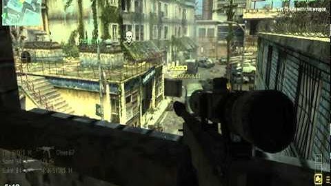 MW3 sniper gameplay L118A suppressed/silenced quickscoping