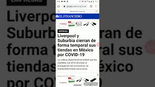 ¡Por Coronavirus Cierra Liverpool y Suburbia! ¡Dudas!