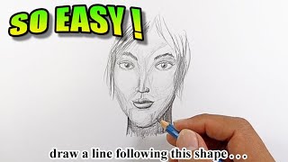 how to draw faces realistic easy drawings