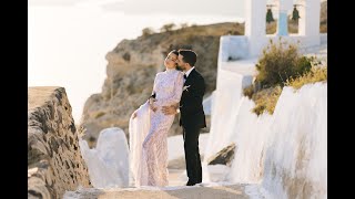 Glamourous Santorini Wedding