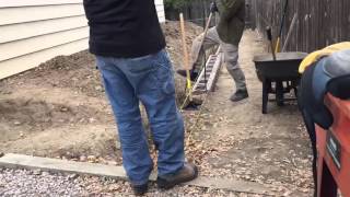 Retaining wall build time lapse