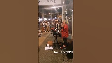 Thumbnail of @tonesandi busking in 2018 before fame (#shorts)