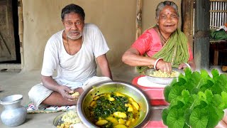Grandma's famous recipes.Village Food | Cooking Traditional Thankuni Leaf Recipe by our Grandmother