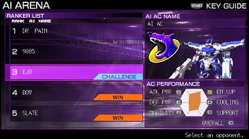 Armored Core Silent Line Portable Javelin E Rank Arena 2