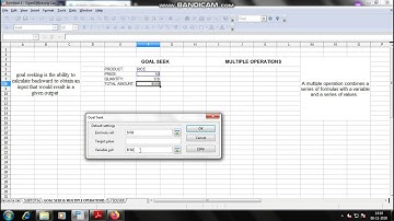 CLASS X IT 402 UNIT - 2 GOAL SEEK AND MULTIPLE OPERATIONS IN OPEN OFFICE CALC