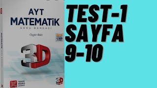 3D AYT MATEMATİK ÇÖZÜMLERİ BÖLÜM-1 TEST-1 (POLİNOMLAR)