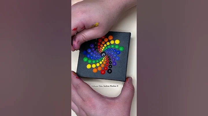 Beginner dot mandala Rainbow painting tutorial #art #painting #artist #tutorial #mandala #dotart