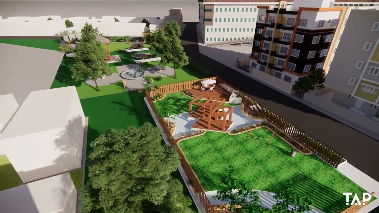 Residential layout 3D massing walkthrough