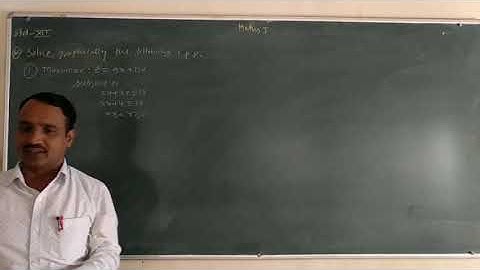 Linear Programming ; lecture 5 by Atul Limgude sir