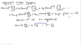 Legendre and Cauchy Equation | VTU Mathematics | 18MAT21 | Module 2