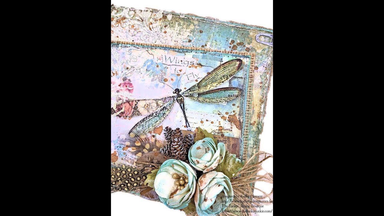 Stamperia Wonderland Dragonfly Days Tag and Pocket Folio Tutorial