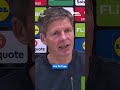 Oliver Glasner laughs when asked about a statue of him outside Selhurst Park 🤣 #UECL #CrystalPalace