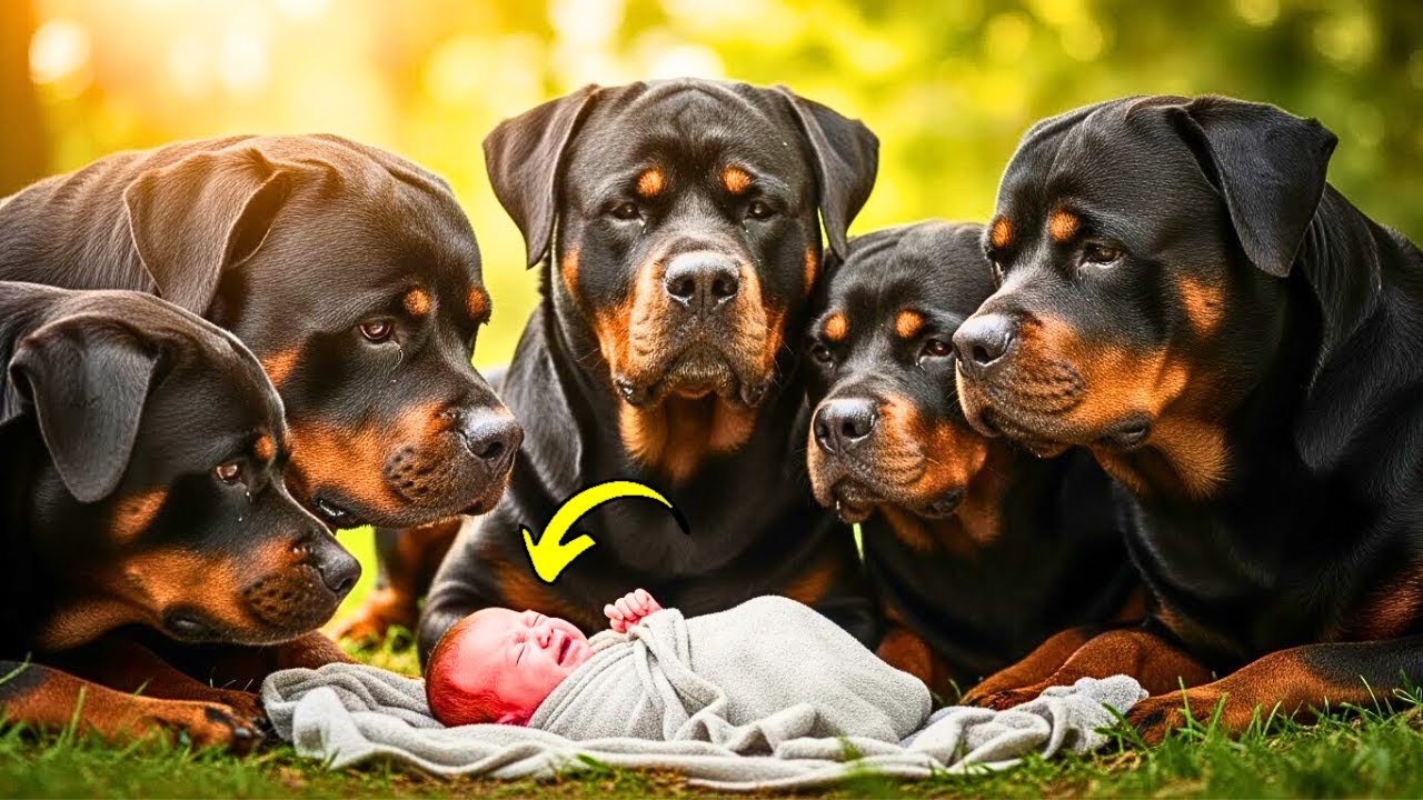 ROTTWEILER Trajo a un BEBÉ ABANDONADO a la MANADA – Lo Que Hicieron Con Él Fue SORPRENDENTE