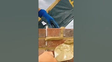 This is an easy way to install red bricks in making house walls #brick #walls #contruction #popular