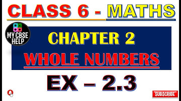 Question 5 Exercise 2.3  Whole Numbers  Chapter 2  Class 6th Maths, CLASS 6 MATHS WHOLE NUMBERS