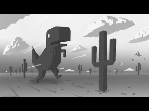 Jogo T-Rex Chrome offline - Versão Noturna