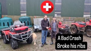 Broken ribs off the quad #farm #farming #farmanimals #sheep #cows #shepherd #irish #tractors #lambs