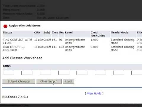 Add and Drop Courses in BannerWeb