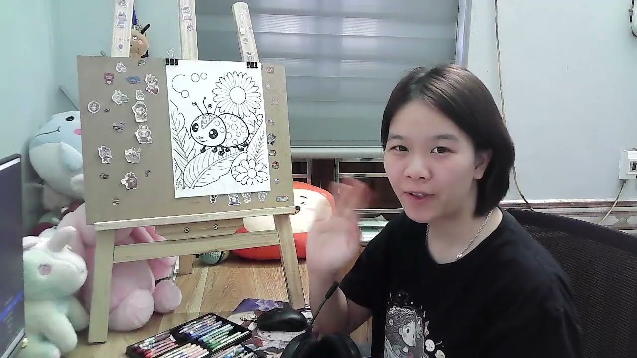 with Ha to color the ladybug picture