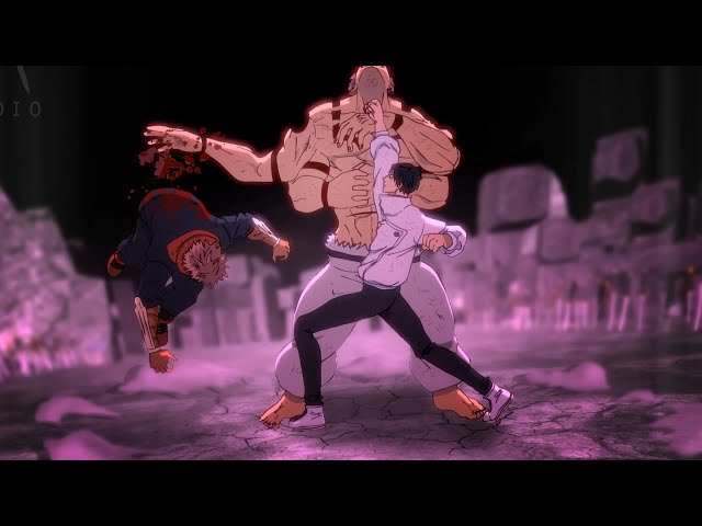 Yuta and Yuji VS Sukuna | Animation class=