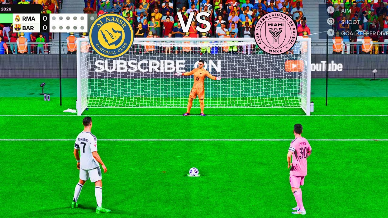 RONALDO, MESSI, YAMAL, MBAPPE, NEYMAR, VINI JR l Al Nassr vs Inter Miami l FC 25 PENALTY SHOOTOUT