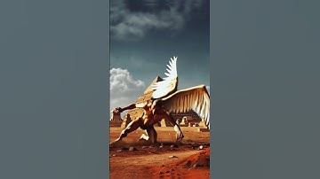 Mythical Creature #sphinx #ai #aigenerated #pyramid #ancient #mythicalcreatures  #angel #giant#egypt