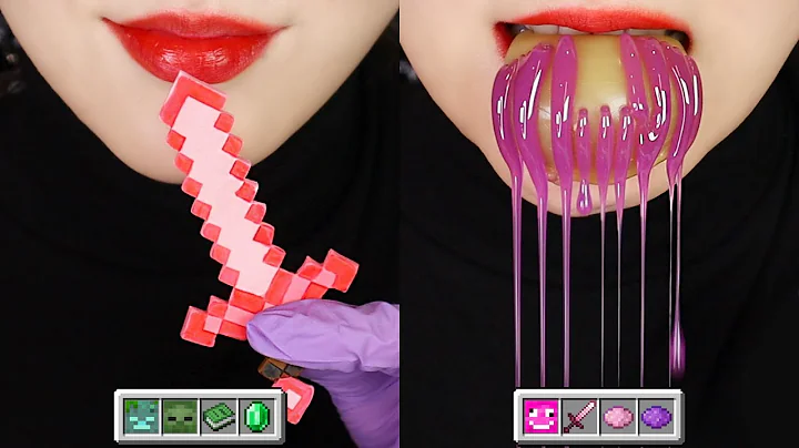 MINECRAFT FOOD ASMR HOLEY WAX CANDY HONEY JELLY ASMR SUGAR FONDANT EATING SOUND ASMR ⚔️