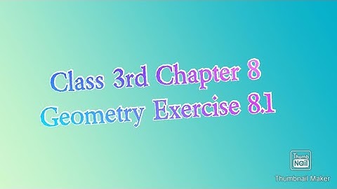 Class 3rd Chapter 8( Geometry ) Exercise 8.1