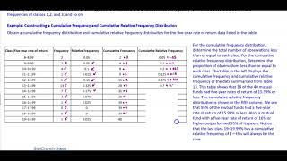 Math 14 2.3 Objective 3: Create Cumulative Frequency and Relative Frequency Distributions