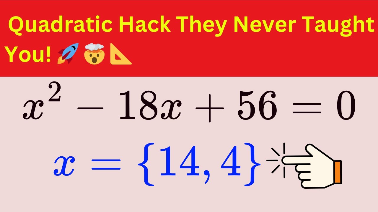 How to Solve Quadratic Equations FAST! (Easiest Method Explained) # ...