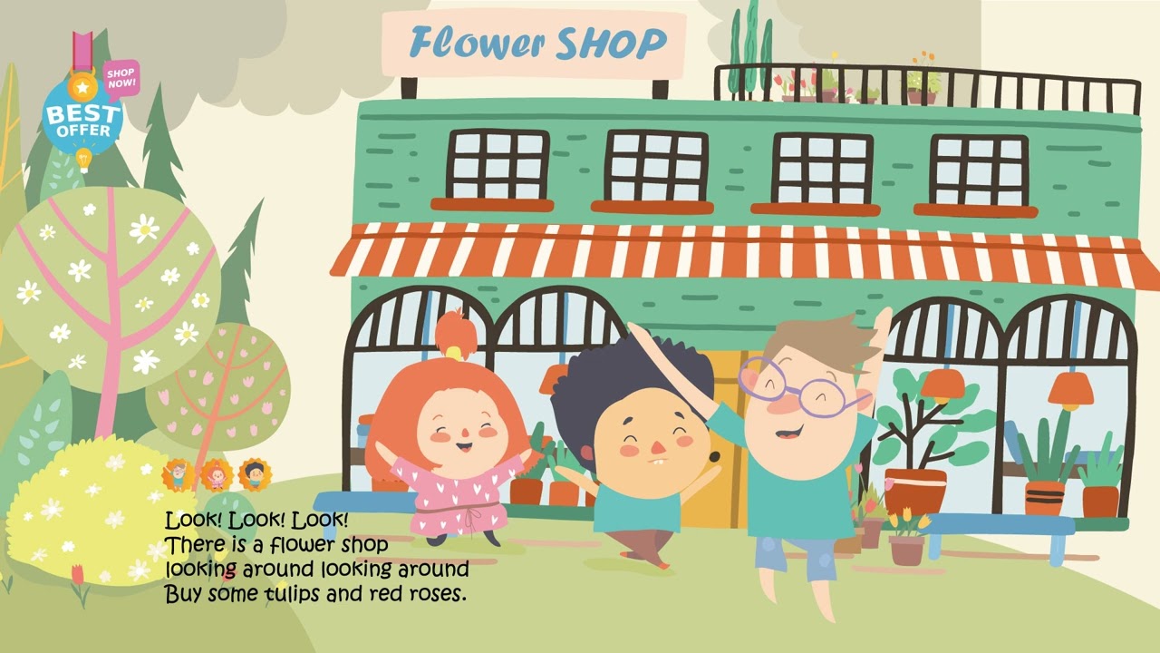 키즈랩에듀] to market to market! Musical Book! Show Time!. 마켓송