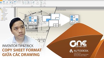 OneCADVN | Inventor Professional Tip& Trick | Copy Sheet Format between Drawing files