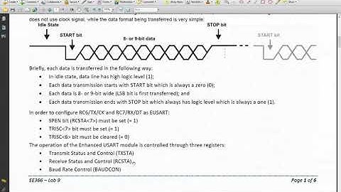 Lab 9 - USART in PIC18 Microcontrollers