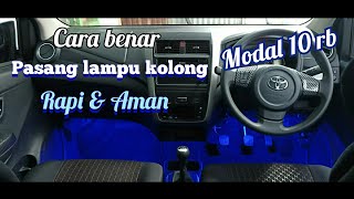 Pasang lampu kolong dashboard new agya dengan rapi ~ Experimen otomotif