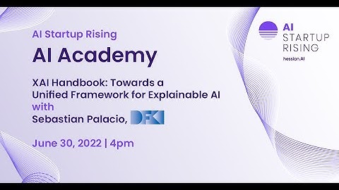 AI Academy 05/22: Sebastian Palacio, DFKI "XAI Handbook"
