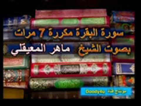سورة البقرة مكررة  مرات للشيخ ماهر المعيقلي بدون إعلانات
