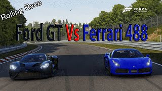 Forza motorsport 6 - drag race: ferrari 488 gtb vs ford gt 2017