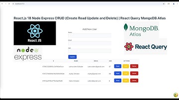 React.js 18 Node Express CRUD (Create Read Update and Delete) | React Query MongoDB Atlas
