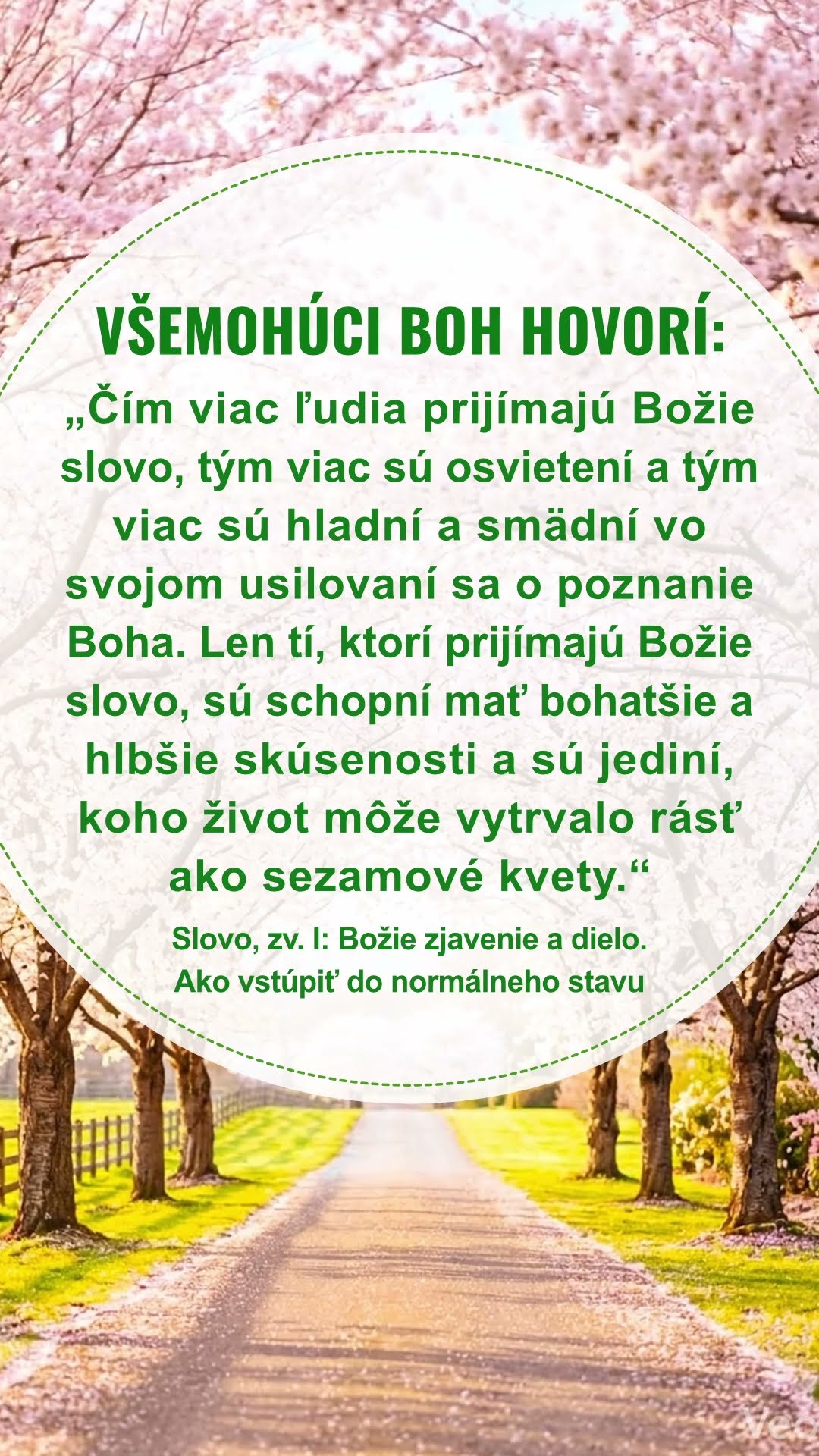 Stíšte sa pred Bohom, čítajte Jeho slová