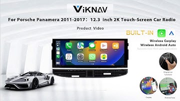 Viknav For Porsche Panamera 2011-2017-Display: 12.3 inch 2K Touch-Screen Car Radio