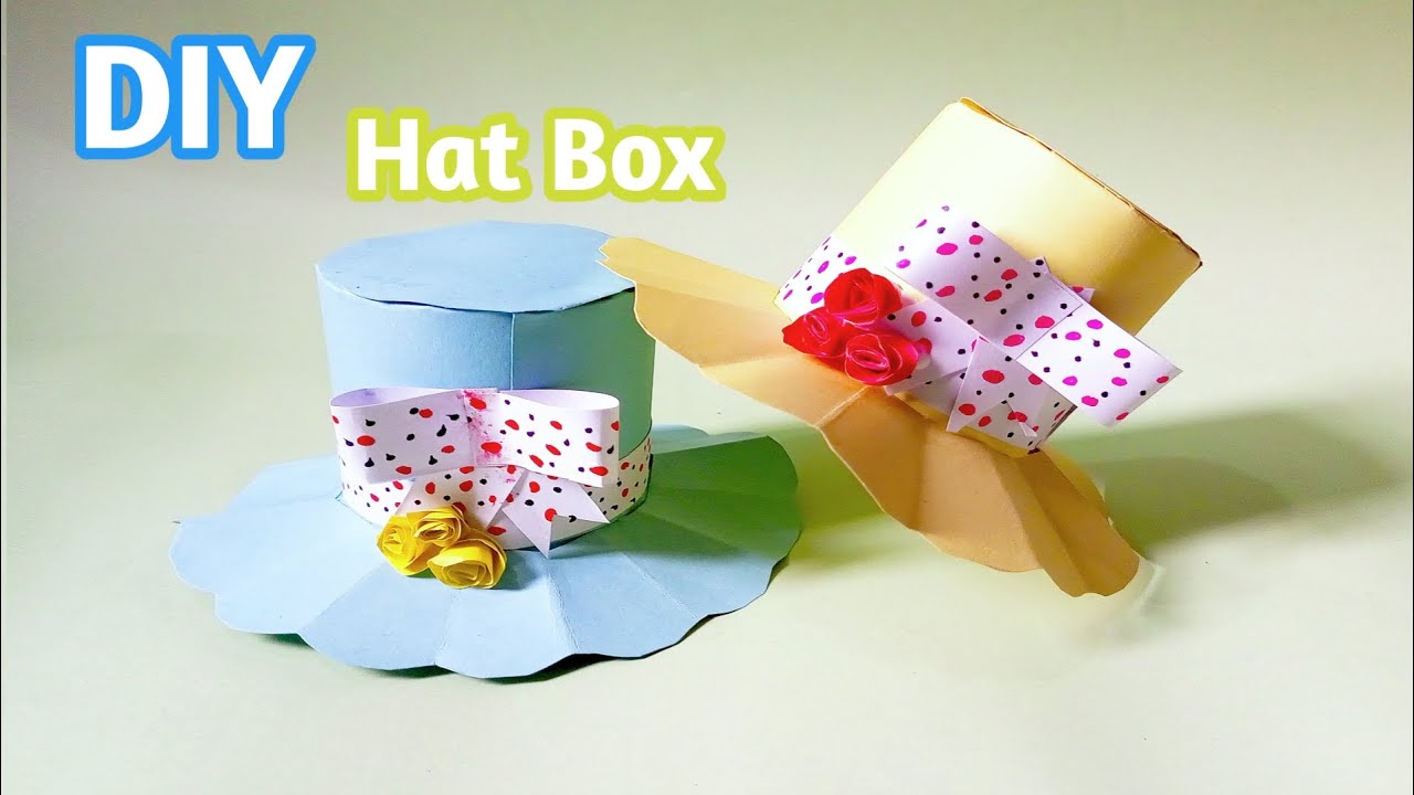 Diy Paper Hat Gift Box/ Diy Gift Box/ How To Make Gift Box? Easy Paper Crafts Idea/ dIy Gift Bix.